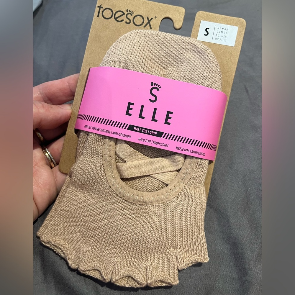 ToeSox Elle Nude Half Toe Socks Size Small